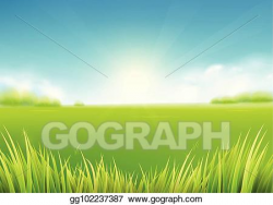EPS Illustration - Summer meadow field. nature background ...