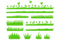 Free Grass SVG, Grass and Flowers SVG Files. Wild grass ...