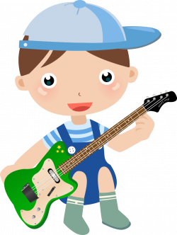 Boy Playing Guitar Clipart - Clipart &vector Labs :) •
