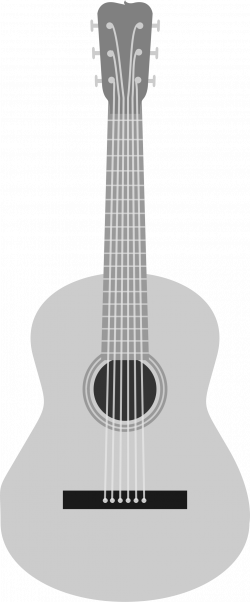 Acoustic Guitar PNG Black And White Transparent Acoustic Guitar ...