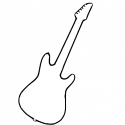 Black and white String Instruments Electric guitar Clip art ...