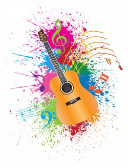 Guitar Paint Splatter Abstract Illustration Shower Curtain for Sale ...