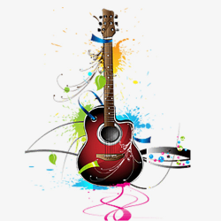 Colorful Guitar, Guitar Clipart, Guitar #80955 - PNG Images ...