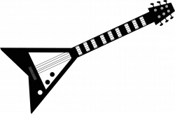 Clipart - Grayscale Electric Guitar
