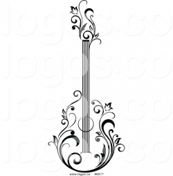 black and white acoustic guitar clipart - ClipartFest ...