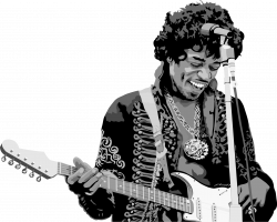 Clipart - Jimi Hendrix Portrait