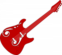Red Guitar Clip Art at Clker.com - vector clip art online, royalty ...