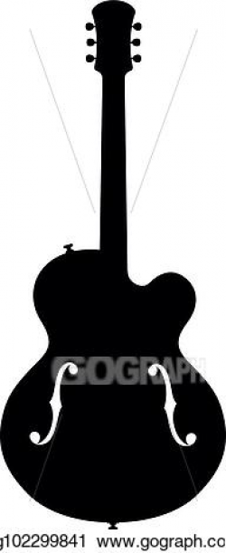 Vector Illustration - Jazz guitar silhouette. EPS Clipart ...