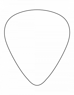Guitar pick pattern. Use the printable outline for crafts, creating ...