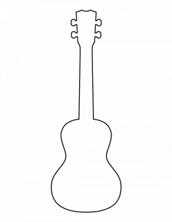 Ukulele pattern. Use the printable outline for crafts, creating ...