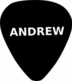 Guitar Pick Andrew (black And White) Clip Art at Clker.com - vector ...