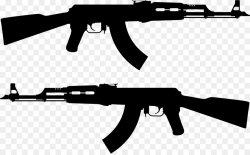 AK-47 Machine gun Firearm Clip art - Rifle Cliparts png download ...