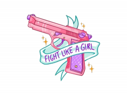 pink gun girl cute cool freetoedit...