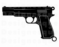 Gun SVG, Handgun Svg, Pistol Svg, Weapon Svg, Gun Clipart, Gun Files for  Cricut, Gun Cut Files For Silhouette, Gun Dxf, Png, Eps, Vector