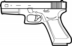28+ Collection of Pistol Line Drawing | High quality, free cliparts ...