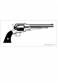Clipart - Revolver Remington 1858 New Model Army
