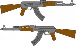 Public Domain Clip Art Image | AK 47 Rifle Vector Drawing | ID ...