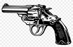 Graphic Library Pistol Clipart Gun Shoot - Black And White ...