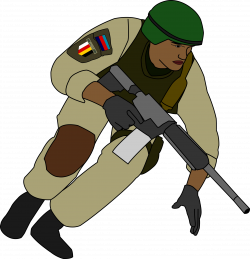 Clipart - Soldier in action