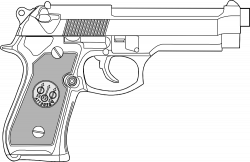 OnlineLabels Clip Art - 9Mm Pistol