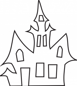 28+ Collection of Haunted House Clipart Black And White | High ...