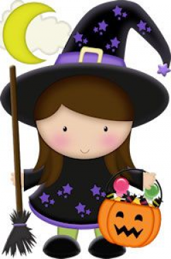 Cute Halloween Witches | Clipart & More by WrapTheOccasion ...