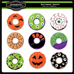 Halloween Donut Clip Art for Personal and Commercial use
