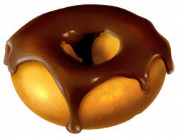 Donut with Chocolate PNG Clipart Picture | Gallery Yopriceville ...