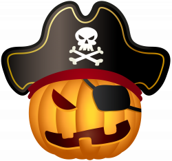 Halloween Pirate Pumpkin PNG Clip Art Image | Gallery Yopriceville ...