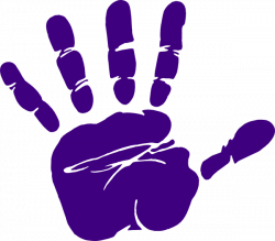 Purple Hand Print Clip Art at Clker.com - vector clip art online ...