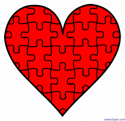 Valentines Symbols Puzzle Heart Clip Art - Sweet Clip Art