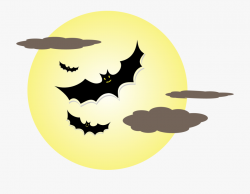 Bat Moon Png Photo - Halloween Decorations Clip Art #112669 ...