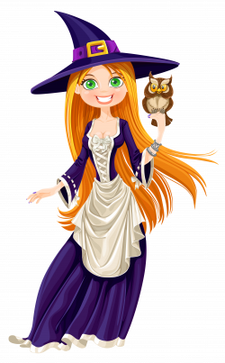 Halloween Witch with Owl PNG Clipart | Gallery Yopriceville - High ...