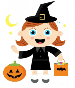 28+ Collection of Girl Halloween Clipart | High quality, free ...