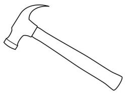 Hammer black and white clipart 1 » Clipart Station