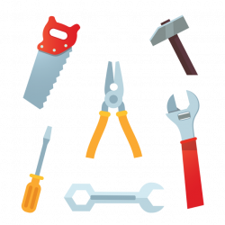 Flat Carpenter Tools PNG, Carpenter, Carpenter Tools, Red PNG and ...
