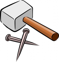 Snarkhunter Hammer And Nails clip art Free vector in Open ...