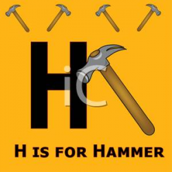 H Is For Hammer - Royalty Free Clipart Picture
