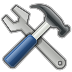 OnlineLabels Clip Art - Tools, Hammer, Spanner