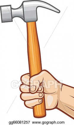 Vector Clipart - Hand holding hammer. Vector Illustration ...