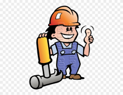 Mechanic Man Hammer Hard Hat Mascot Logo Clipart (#3002076 ...