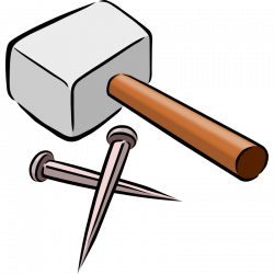 Clipart - Hammer and Nails - Clip Art Library