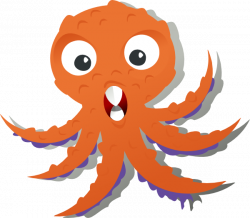 28+ Collection of Orange Octopus Clipart | High quality, free ...