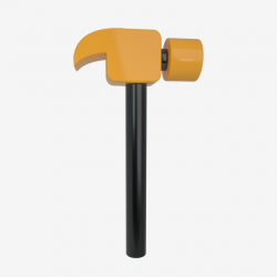 Black And Yellow Solid Hammer Decoration, Black, Yellow ...