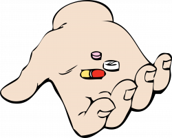 Clipart - hand and pills