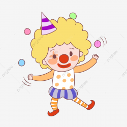 Dancing Clown Happy Clown Hand Drawn Clown Cartoon Clown ...