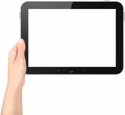 Hand Holding Ipad Tablet transparent PNG - StickPNG