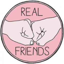 realfriends real friends friend pink black hands hand...