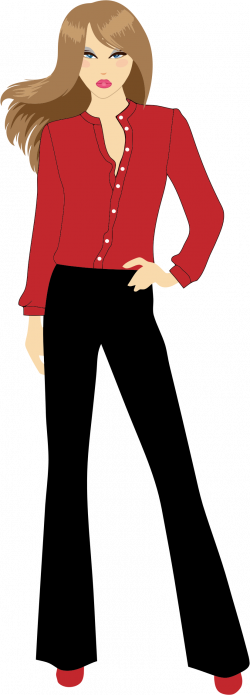 Clipart - Fashion Woman With Hand On Hip