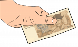 Clipart - money 5000won in hand